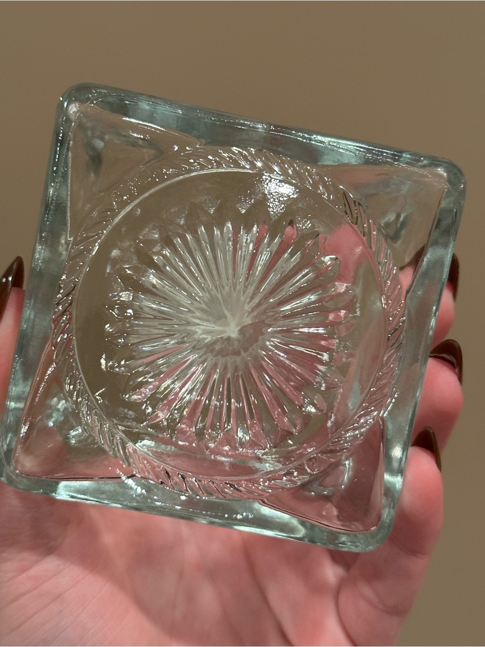 Clear Glass Decorative Decanter Bottle - Picture 4 of 4
